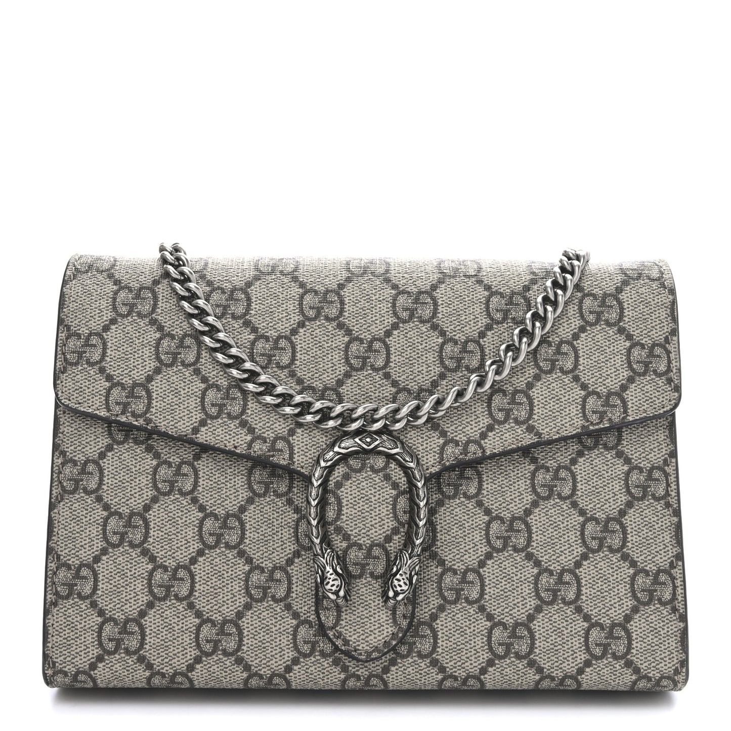 GG Supreme Monogram Mini Dionysus Chain Wallet Beige Taupe