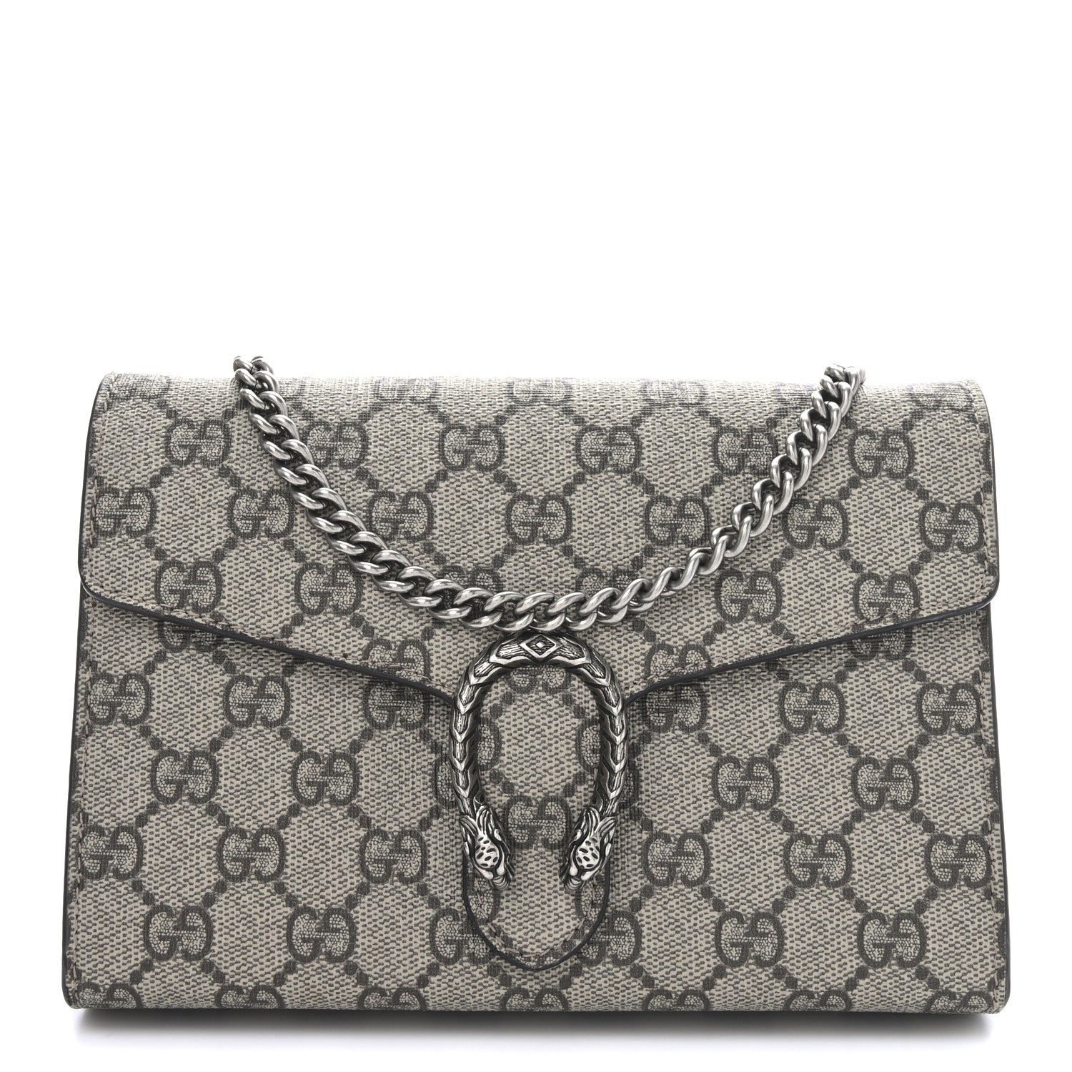 Gucci GG Supreme Monogram Mini Dionysus Chain Wallet Beige Taupe 1 of 11