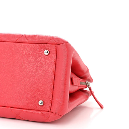 Chanel Caviar Quilted Timeless CC Soft Tote Coral 10 of 11
