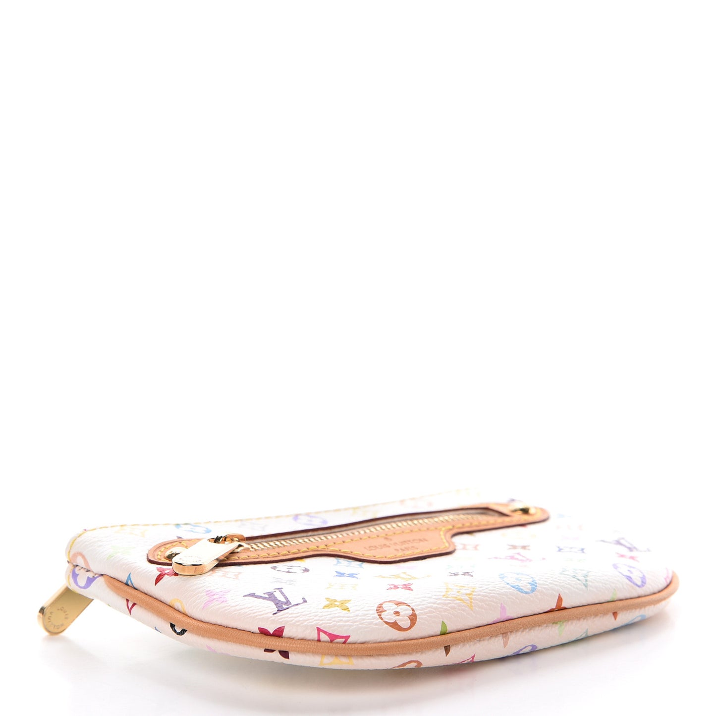 Monogram Multicolor Pochette Plate MM White