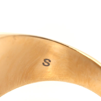 Gucci Metal Enamel Interlocking G Ring S 52 6 Gold Black 4 of 7