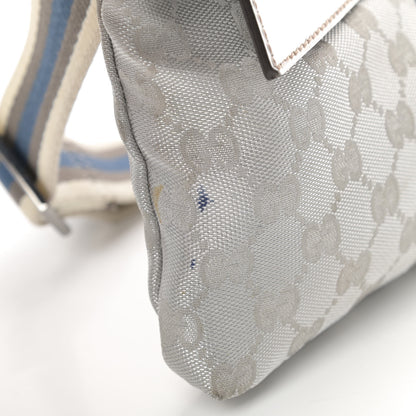 Gucci GG Monogram Web Double Pocket Belt Bag Silver 17 of 17