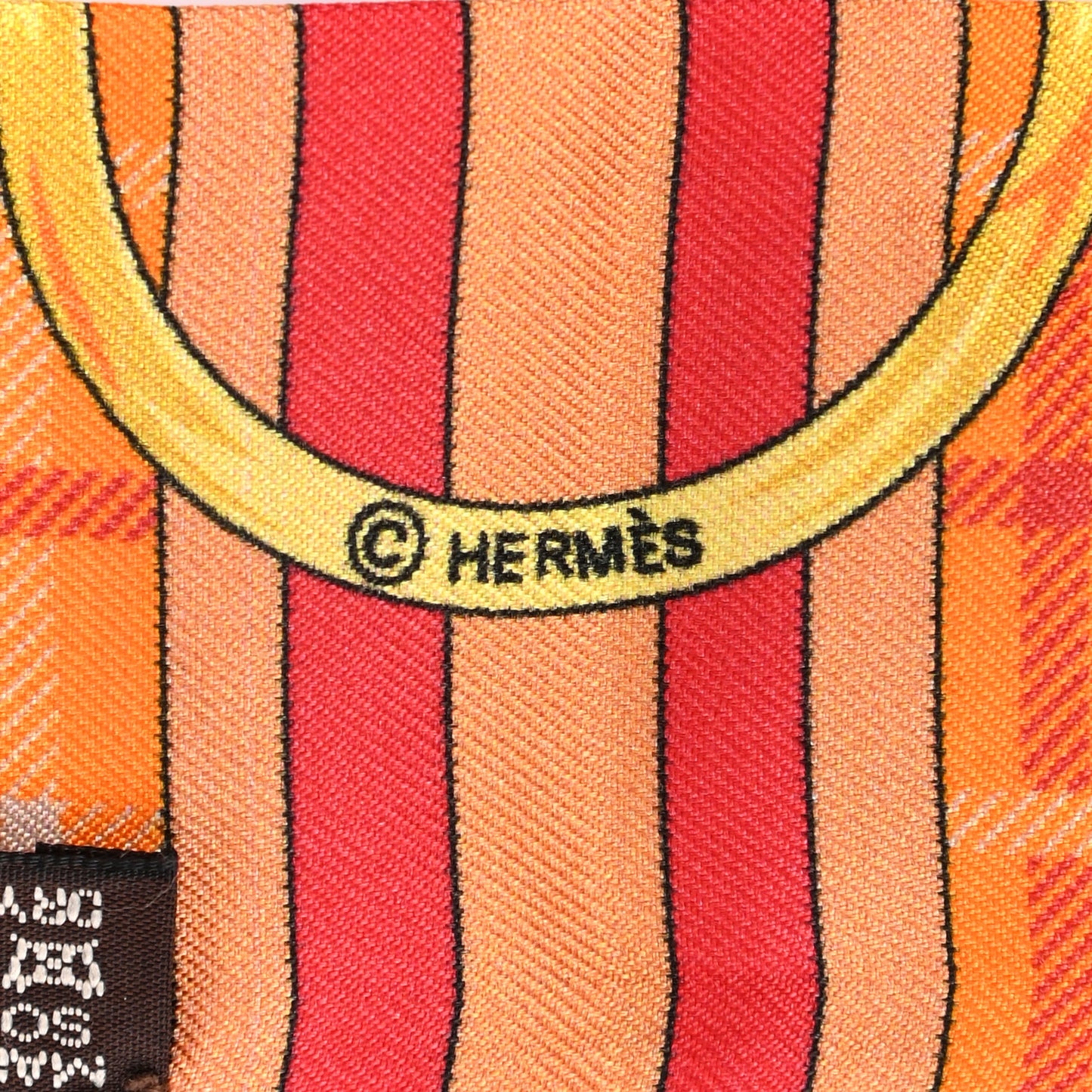 Silk Tatersale Twilly Rouge Orange Jaune D'Or