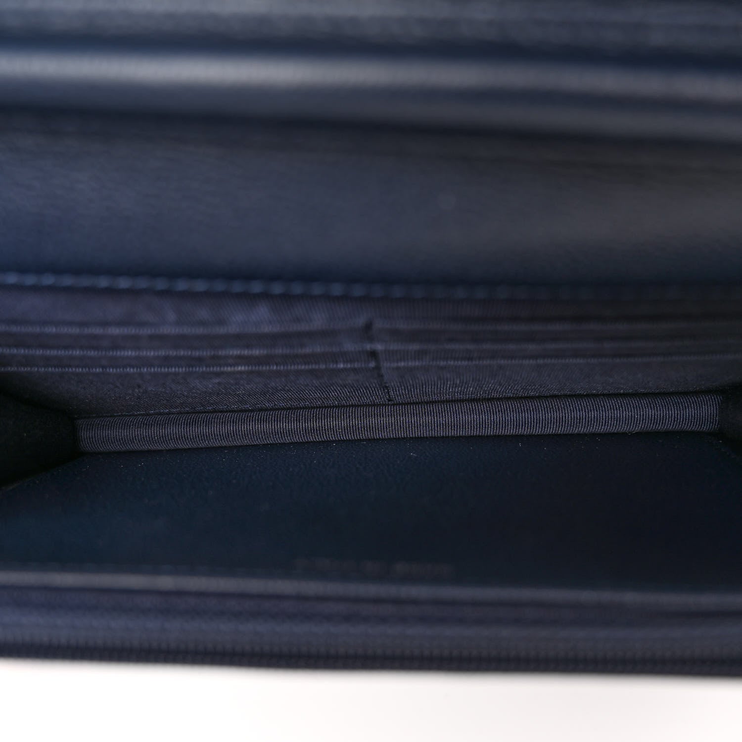 Chanel Grained Calfskin Quilted CC Box Wallet On Chain WOC Navy 5 of 12