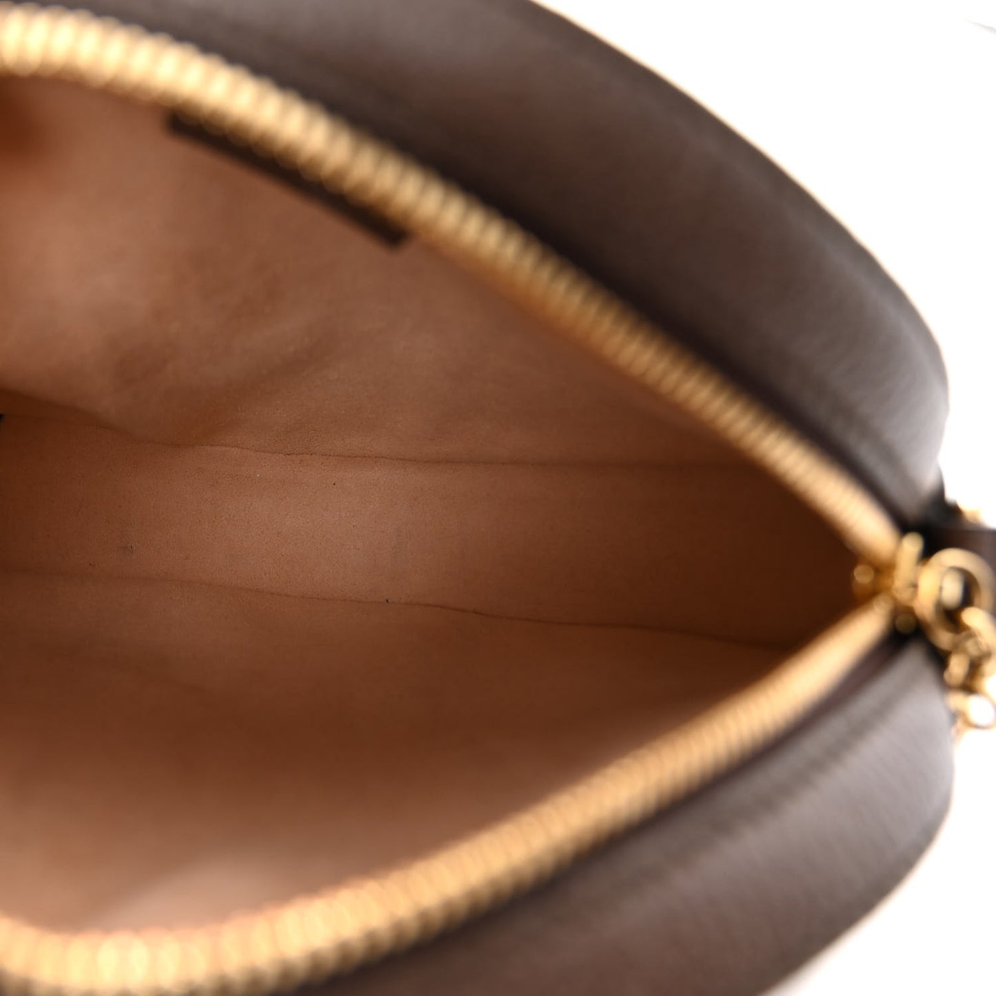 GG Supreme Monogram Web Mini Ophidia Round Shoulder Bag Brown