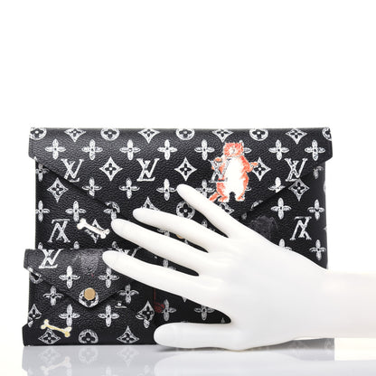 Louis Vuitton Catogram Kirigami Pochette Set Black 2 of 11