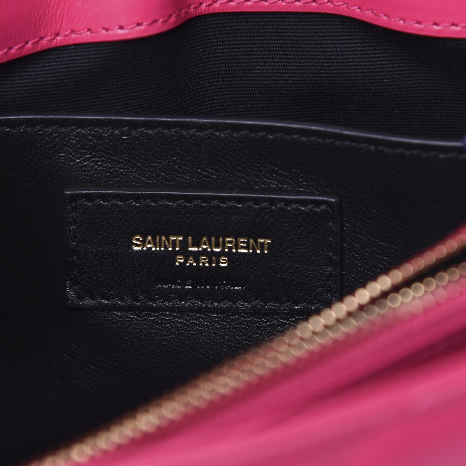 Saint Laurent Calfskin Y Quilted Monogram Small Loulou Chain Satchel Fresh Fuchsia 6 of 10