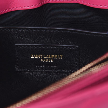 Saint Laurent Calfskin Y Quilted Monogram Small Loulou Chain Satchel Fresh Fuchsia 6 of 10