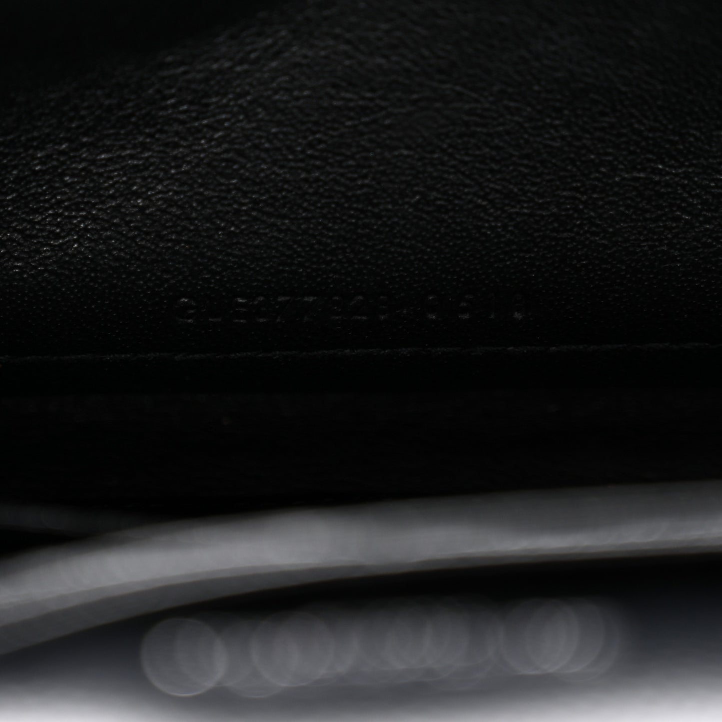 Grain De Poudre Matelasse Chevron Monogram Chain Wallet Black