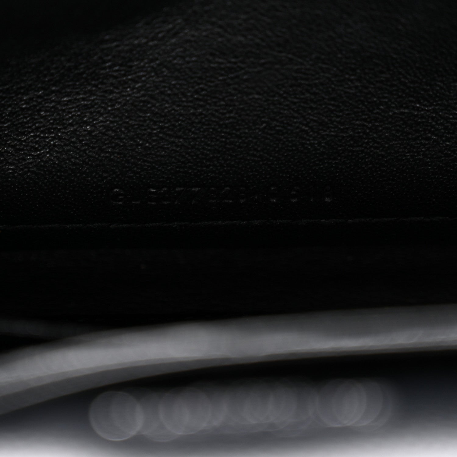 Saint Laurent Grain De Poudre Matelasse Chevron Monogram Chain Wallet Black 7 of 11