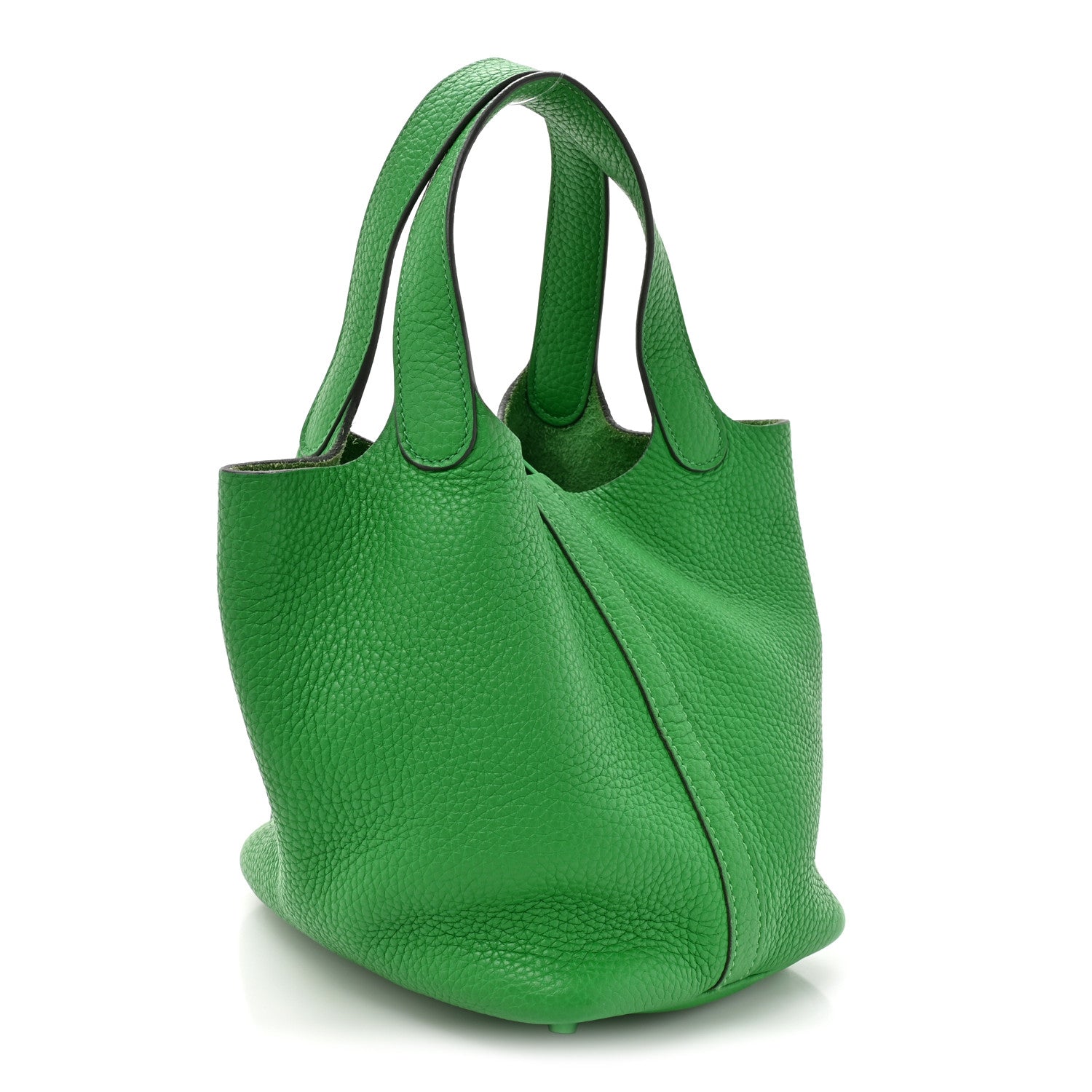 Hermes Taurillon Clemence Monochrome Picotin Lock 18 PM Bambou 3 of 12
