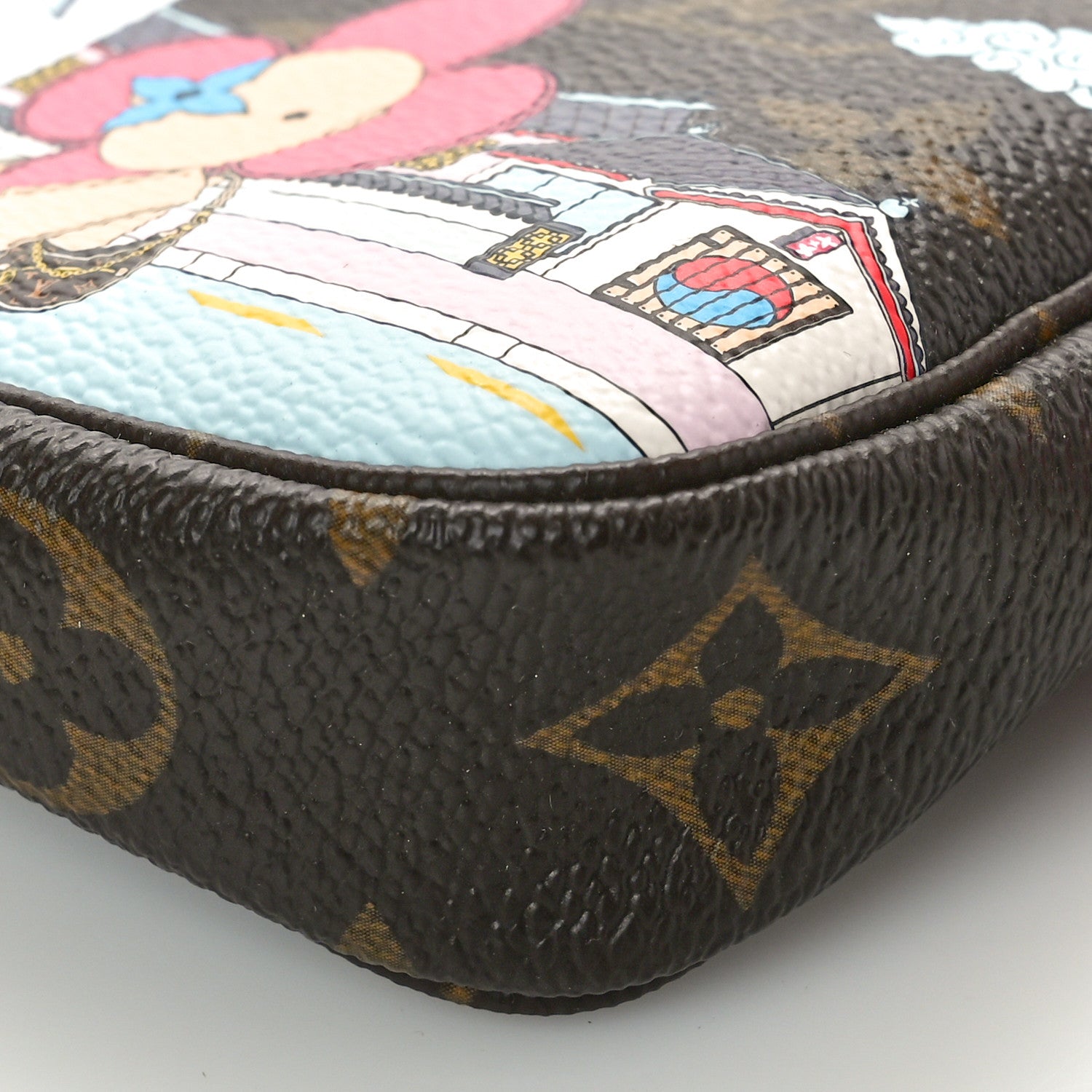 Louis Vuitton Monogram 2022 Christmas Animation Seoul Mini Pochette Accessories Fuchsia 10 of 10