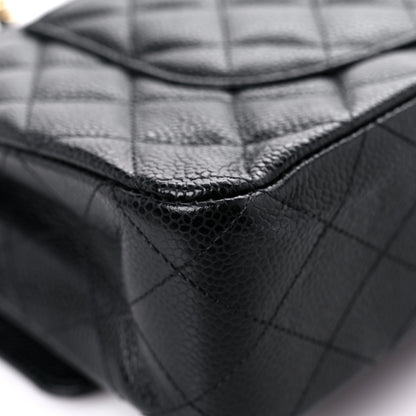 Chanel Caviar Quilted Medium Double Flap Black 10 of 12