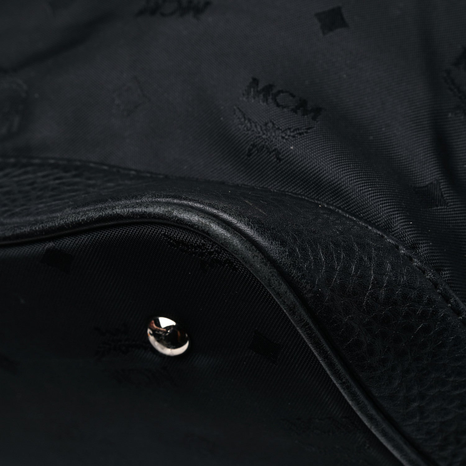 MCM Nylon Monogram Bucket Black 9 of 13