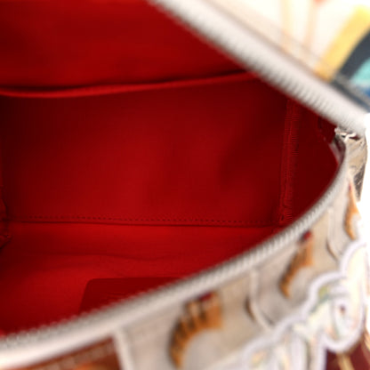 Christian Louboutin Crepe Satin Calfskin Nano Collage Marie Jane Top Handle Snow Platine 5 of 10