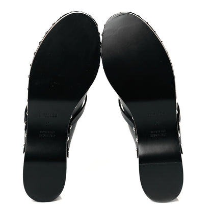Hermes Calfskin Carlotta Mules 39 Black 6 of 11