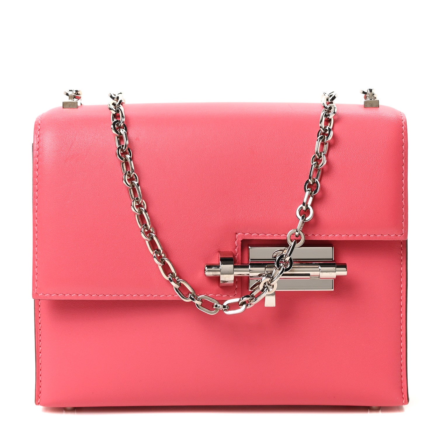 Hermes Tadelakt Mini Verrou Chaine Bag Rose Lipstick 1802309
