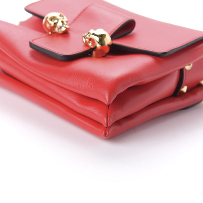 Alexander McQueen Calfskin Small Twin Skull Chain Crossbody Red 7 of 10