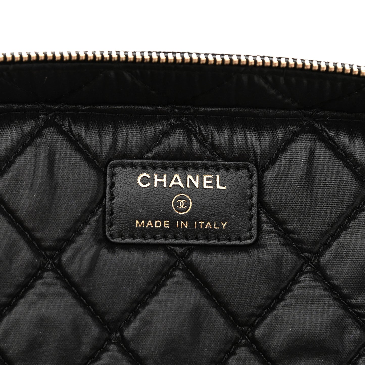 Caviar Quilted Large Vanity Pouch Black