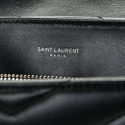 Saint Laurent Calfskin Y Quilted Monogram Small Loulou Chain Satchel Black 8 of 10