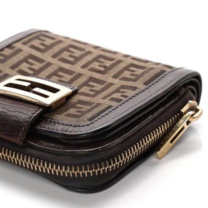 Fendi Zucchino Compact Wallet Tobacco 12 of 18