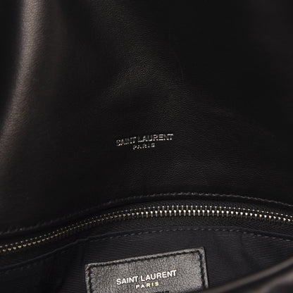 Saint Laurent Lambskin Quilted Small Loulou Puffer Monogram Chain Satchel Black 7 of 12