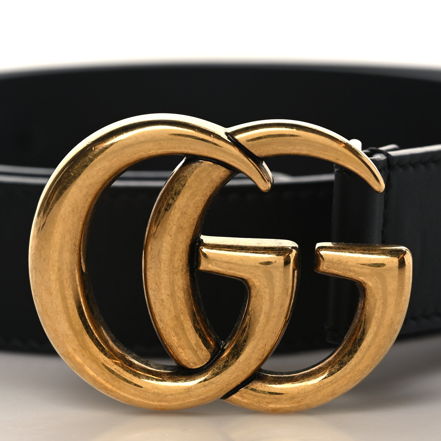 Gucci Calfskin Double G 30mm Belt 80 32 Black 3 of 5