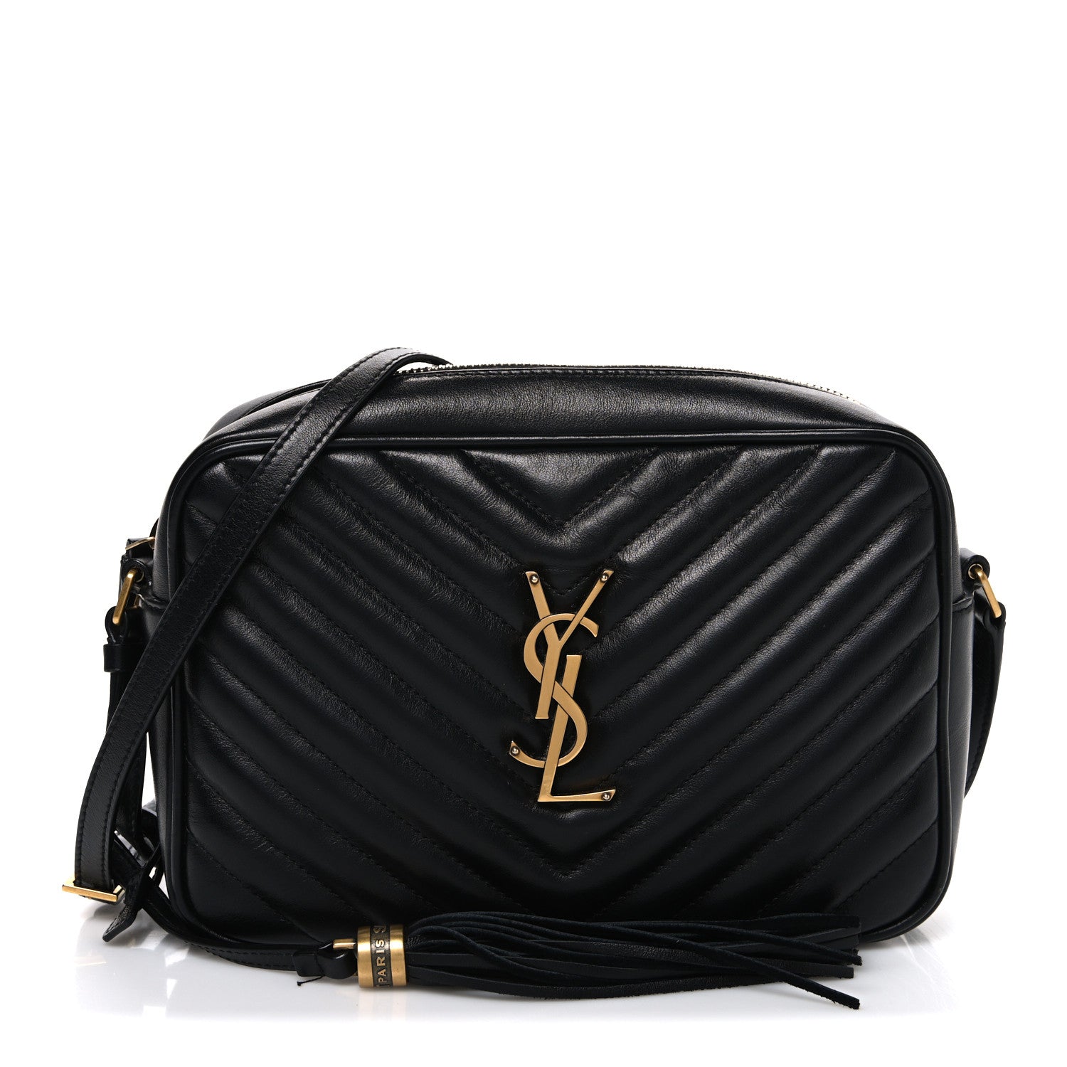 Saint Laurent Calfskin Matelasse Monogram Lou Camera Bag Black 1 of 9