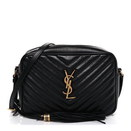 Saint Laurent Calfskin Matelasse Monogram Lou Camera Bag Black 1 of 9
