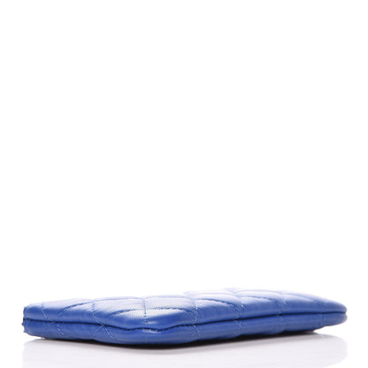 Chanel Lambskin Quilted Small Cosmetic Case Blue 4 of 8
