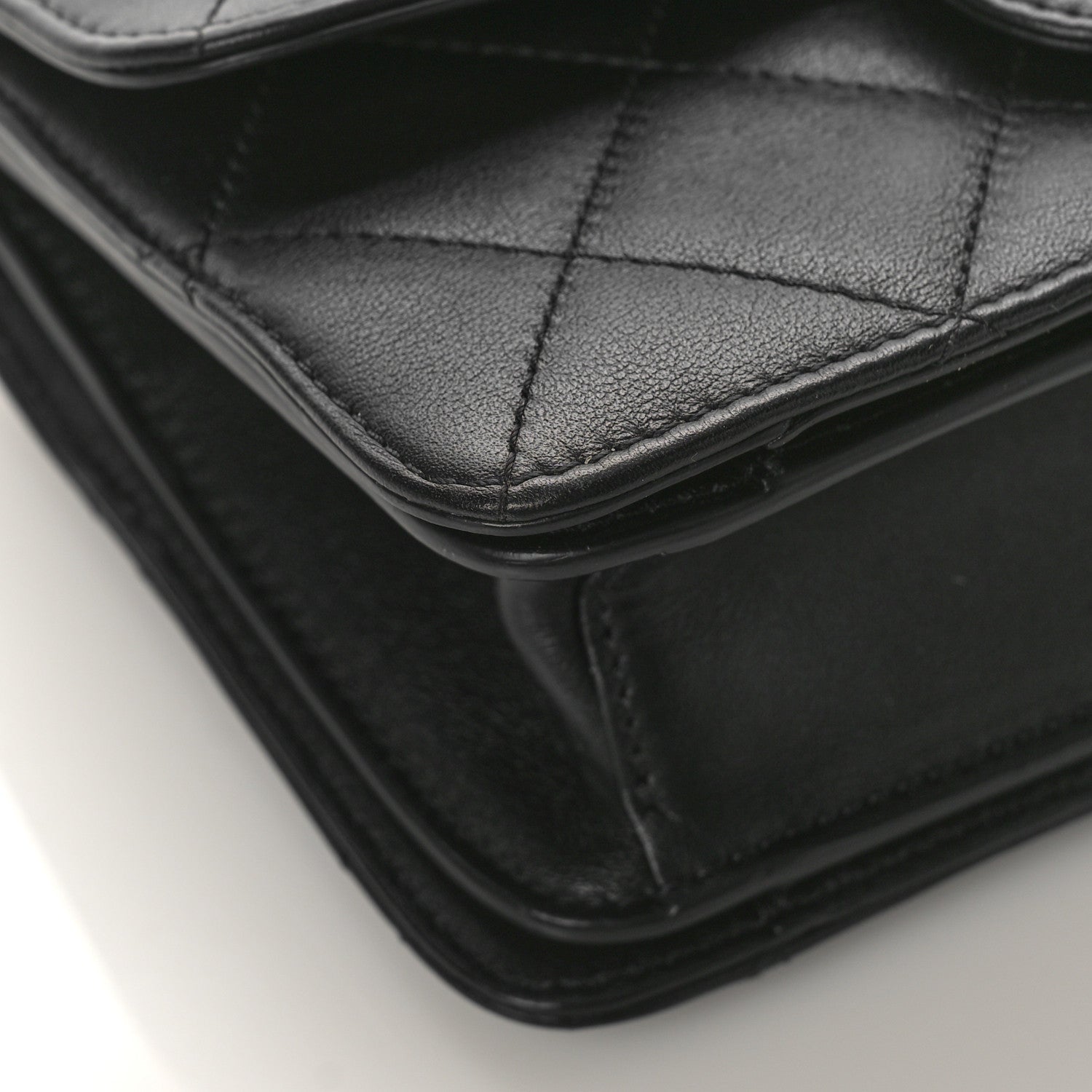 Chanel Calfskin Quilted Small Top Handle Flap Black 9 of 11