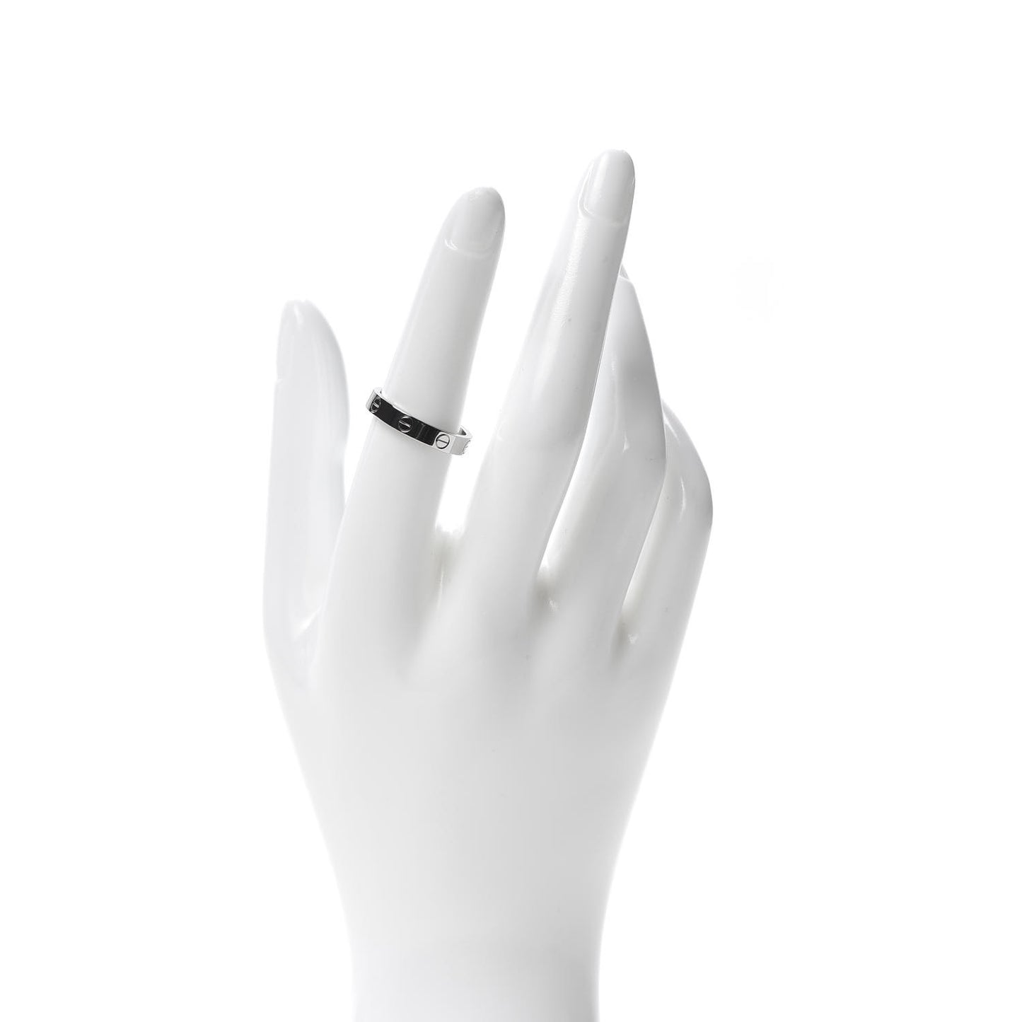 18K White Gold 3.5mm LOVE Wedding Band Ring 54 6.75