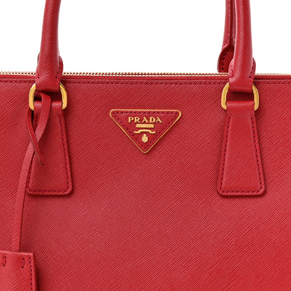 Prada Saffiano Lux Large Galleria Double Zip Tote Fuoco 9 of 13