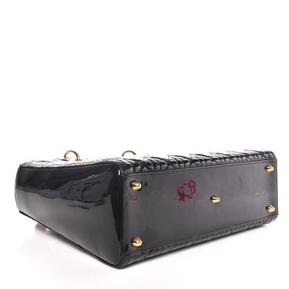 Christian Dior Patent Cannage Large Lady Dior Black 4 of 7