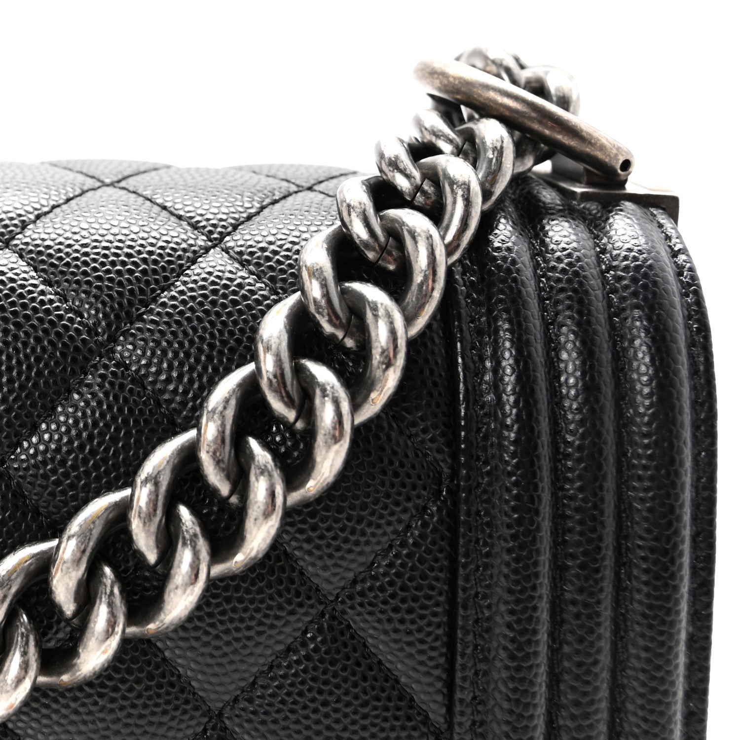 Chanel Caviar Quilted Medium Boy Flap Black 8 of 10