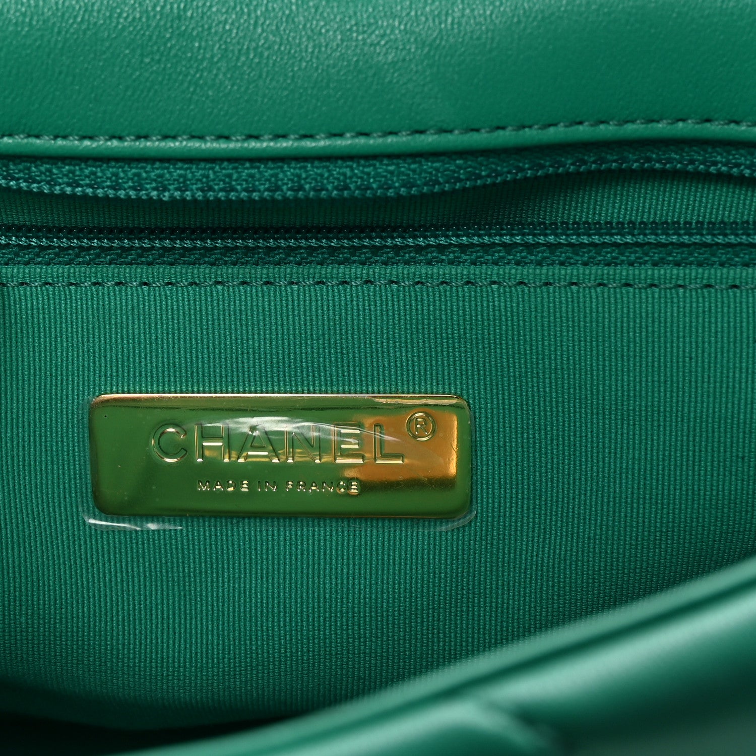 Chanel Lambskin Quilted Medium Chanel 19 Flap Green 6 of 10