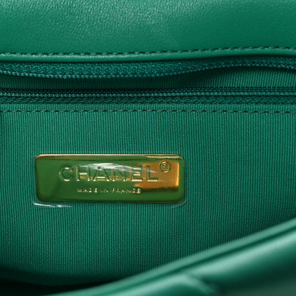 Chanel Lambskin Quilted Medium Chanel 19 Flap Green 6 of 10