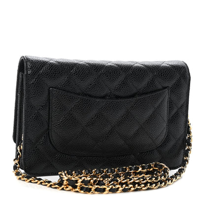 Chanel Caviar Quilted Wallet On Chain WOC Black 2 of 5