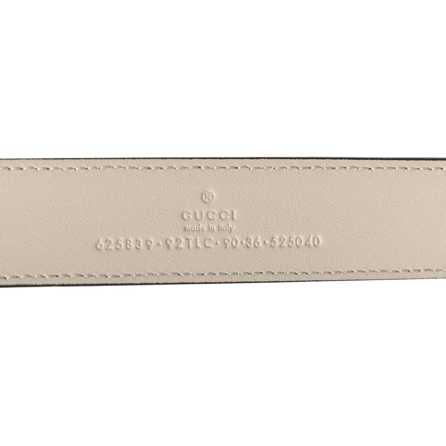 Gucci GG Supreme Monogram Matte Plutone Calfskin Double G 30mm Belt 90 36 Beige Ebony Mystic White 3 of 5