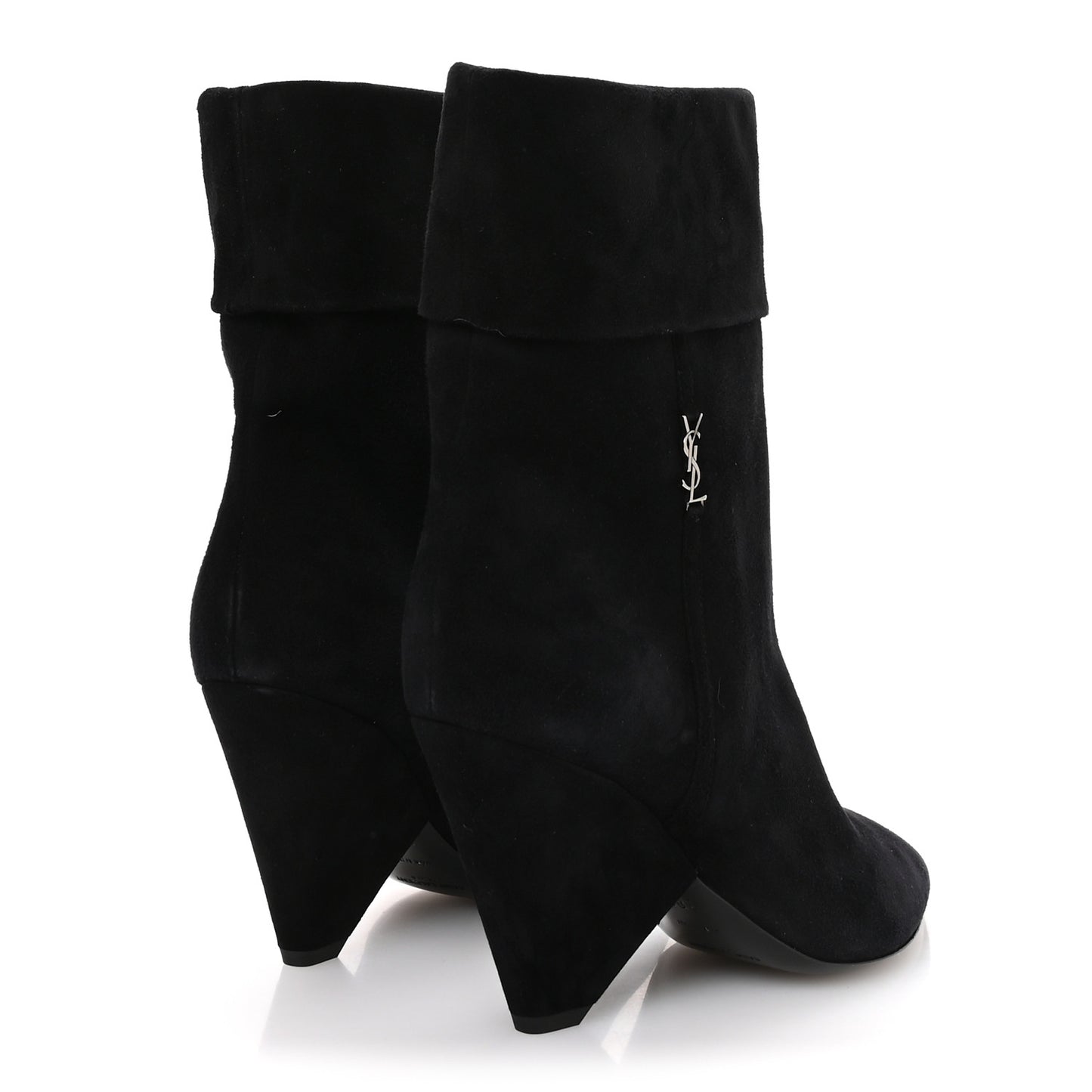 Kid Scamosciato Niki 85 Wedge Booties 38.5 Black