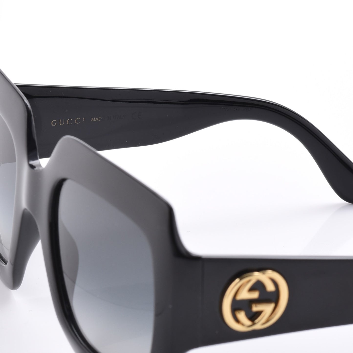Acetate Square Frame Sunglasses GG0053S Black