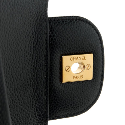 Chanel Caviar Quilted Jumbo Double Flap Black 7 of 12