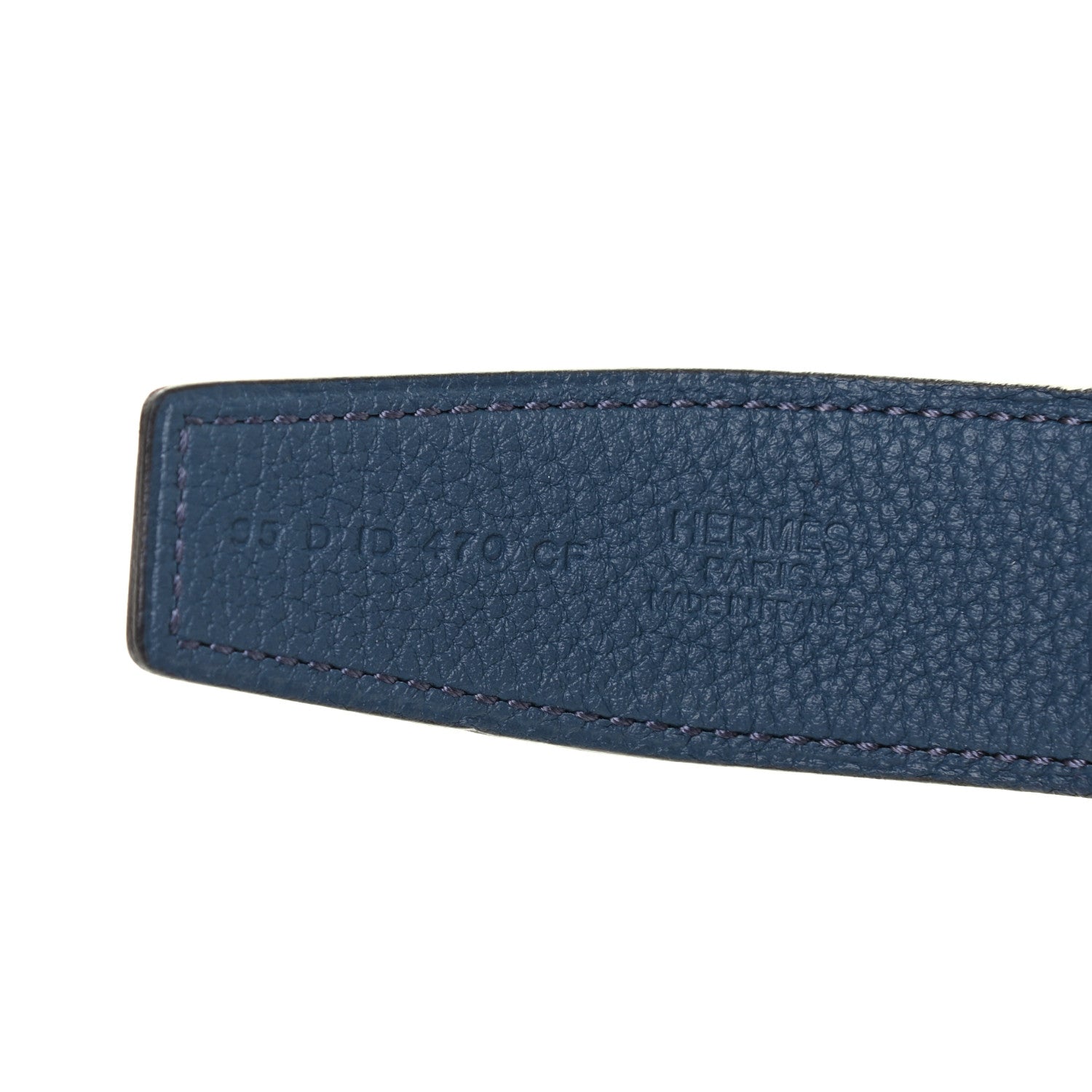 Hermes Box Togo 32mm Matte H Belt 95 Black Bleu De Prusse 3 of 5