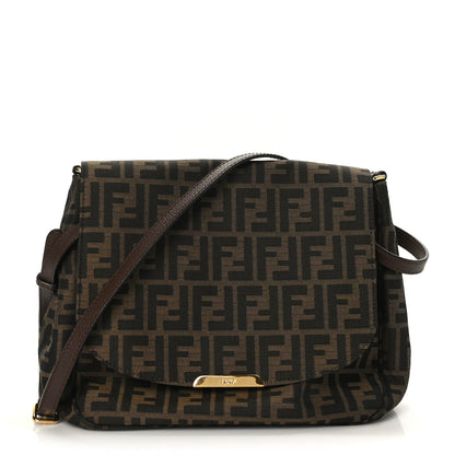 Fendi Zucca Vitello Artic Messenger Bag Tobacco Castagna 1 of 9