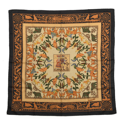 Hermes Cashmere Silk Early America Shawl 140 1 of 2