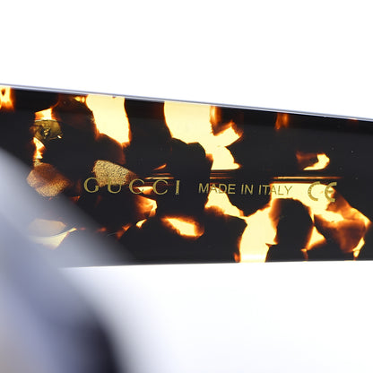 Gucci Square Frame GG0083S Sunglasses Glitter Blue Havana Brown 6 of 8