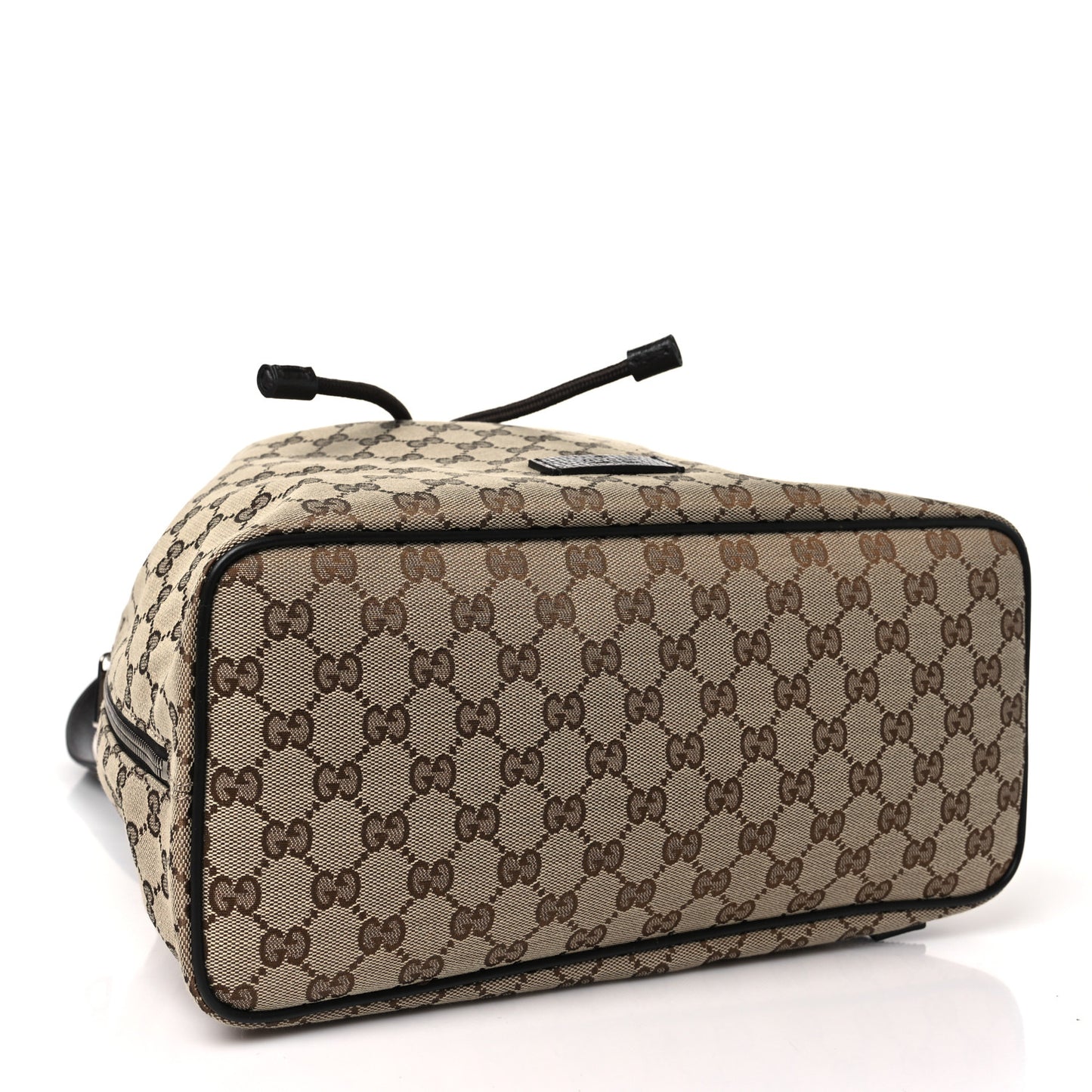 Monogram Dollar Calfskin O Drawstring Backpack Beige Ebony Testa di Moro Dark Chocolate