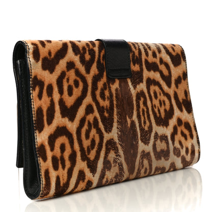 Saint Laurent Pony Hair Leopard Print Y Ligne Clutch 2 of 11