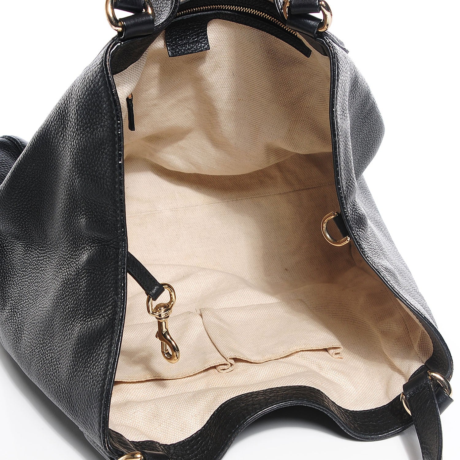 Gucci Pebbled Calfskin Medium Soho Shoulder Bag Black 5 of 7