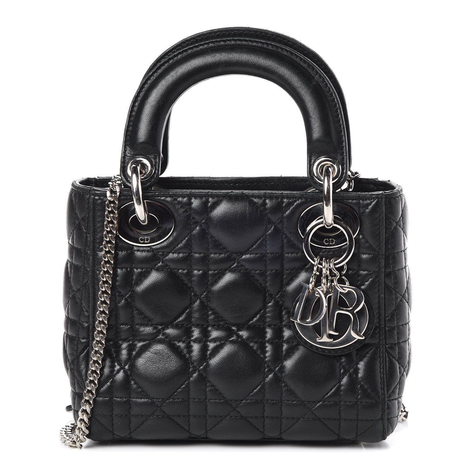 Christian Dior Lambskin Cannage Mini Lady Dior Black 1 of 14
